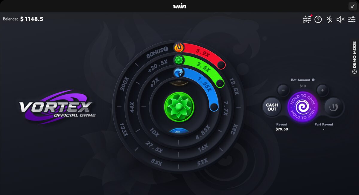 Vortex Game Round at 1win